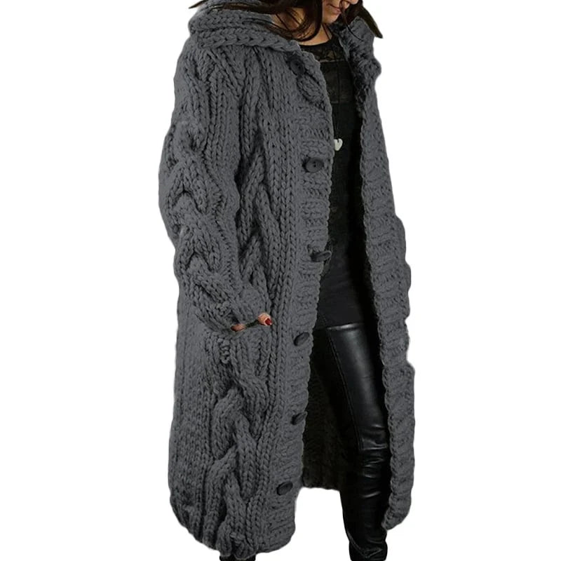 Juliette - Gilet Élégant Grosse Maille Torsadée