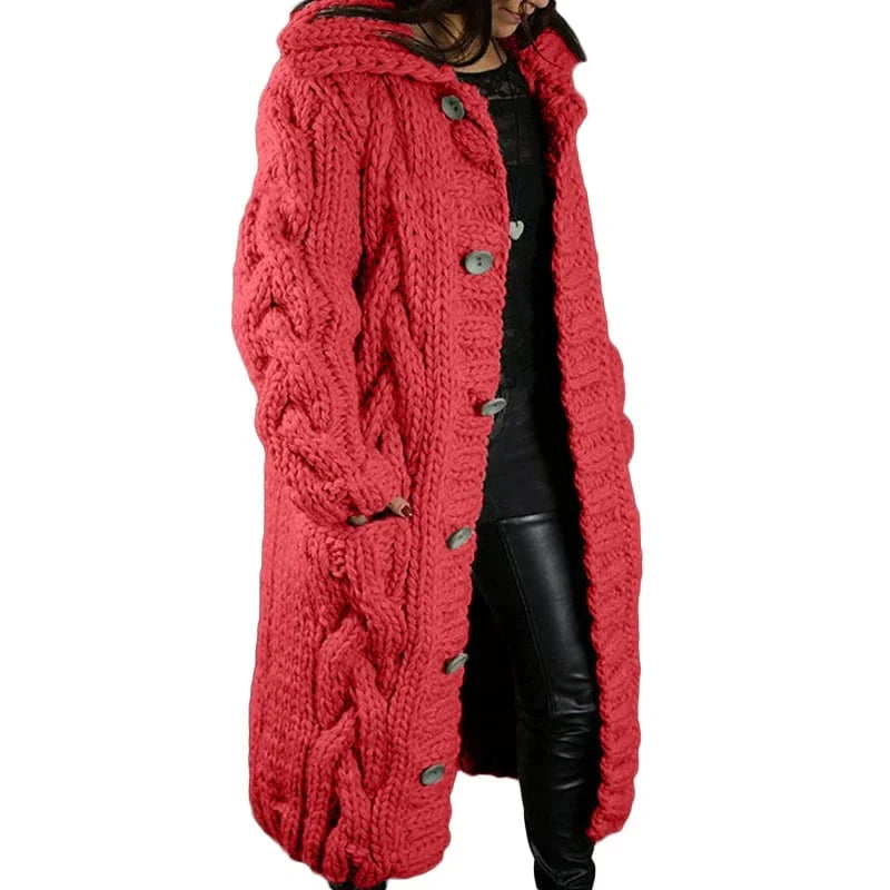 Juliette - Gilet Élégant Grosse Maille Torsadée