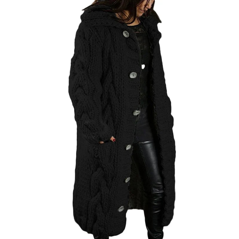 Juliette - Gilet Élégant Grosse Maille Torsadée
