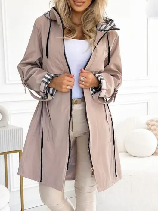 Aurélie | Imperméable Élégant Long Zippé