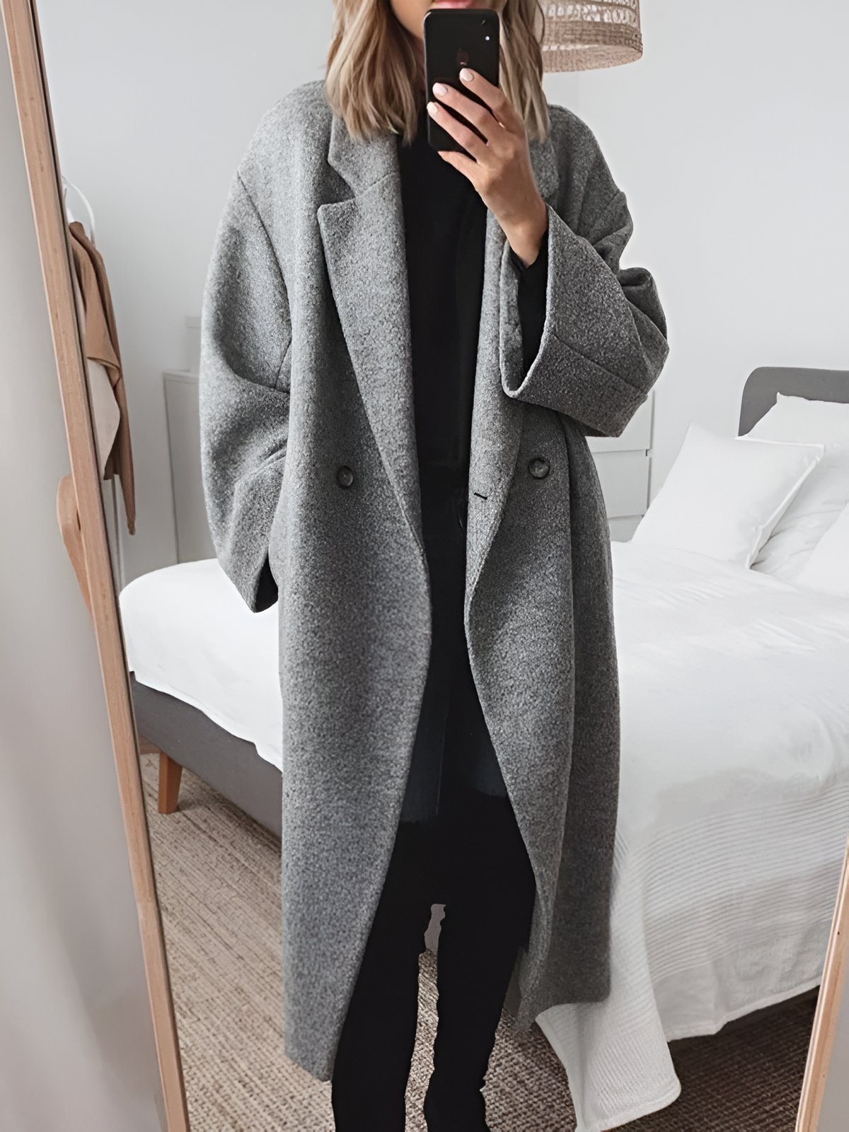 Léa | Manteau Élégant Oversize Laine