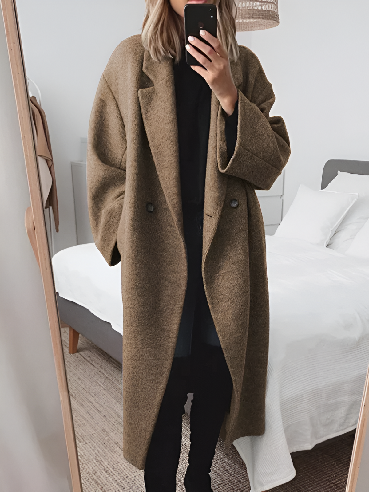 Léa | Manteau Élégant Oversize Laine
