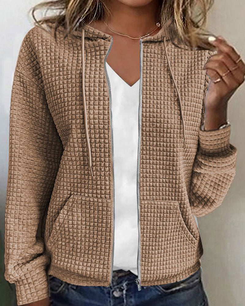 Chloé - Gilet Élégant Zippé à Capuche