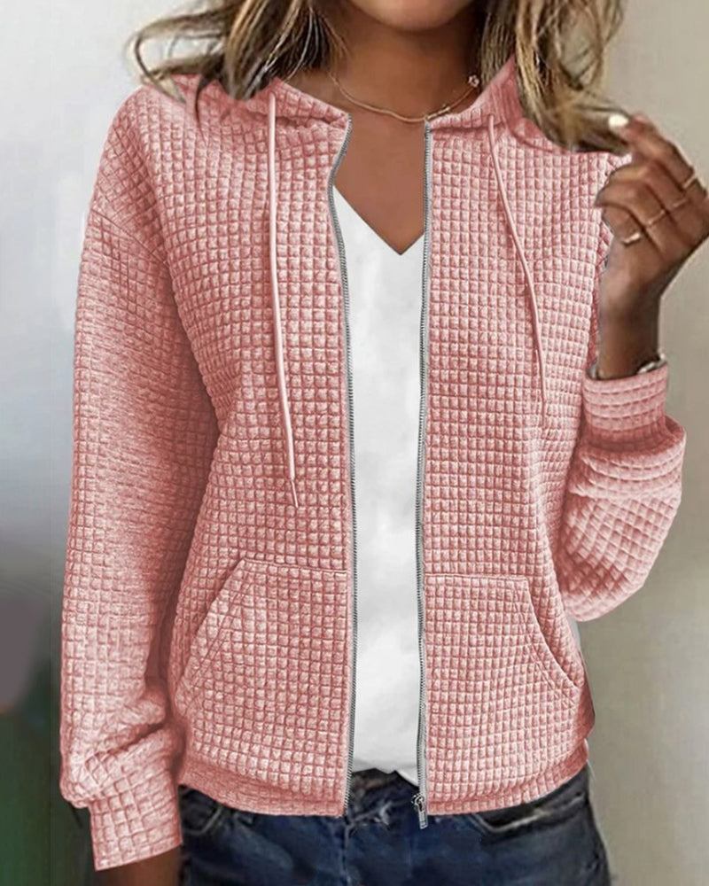 Chloé - Gilet Élégant Zippé à Capuche