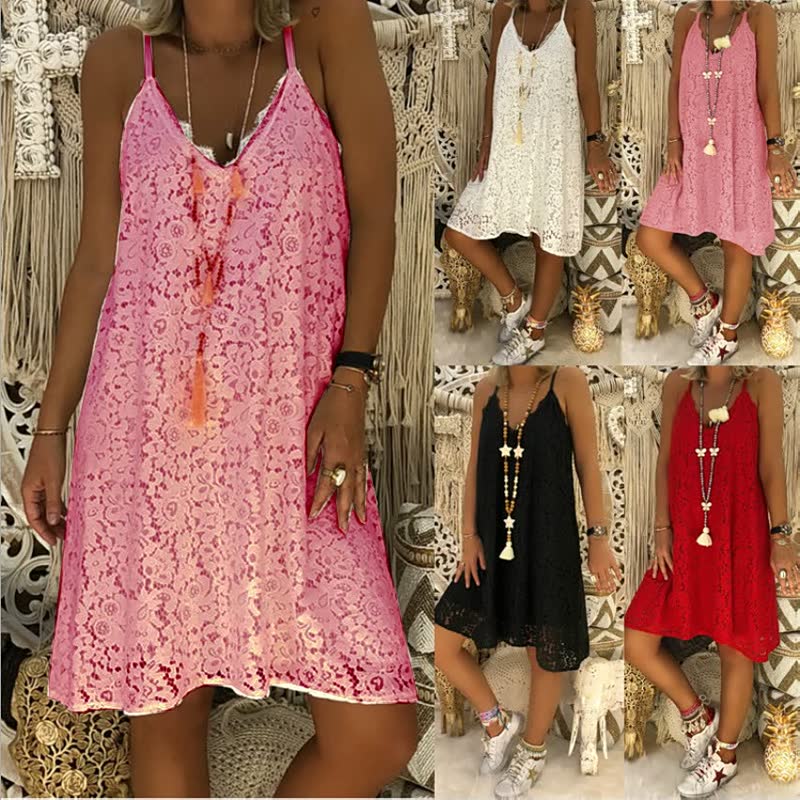 Delphine - Robe en Dentelle d'Été