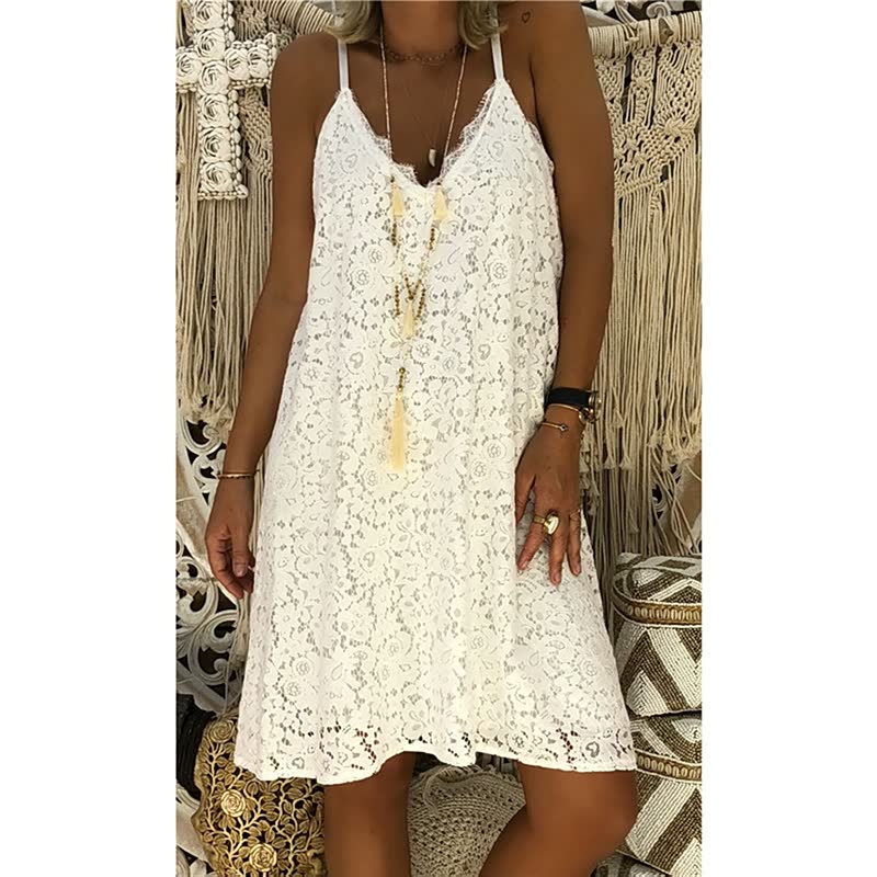 Delphine - Robe en Dentelle d'Été