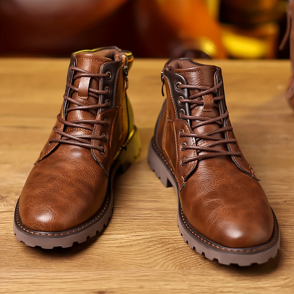 Tom - Bottines Cuir Zippées Homme