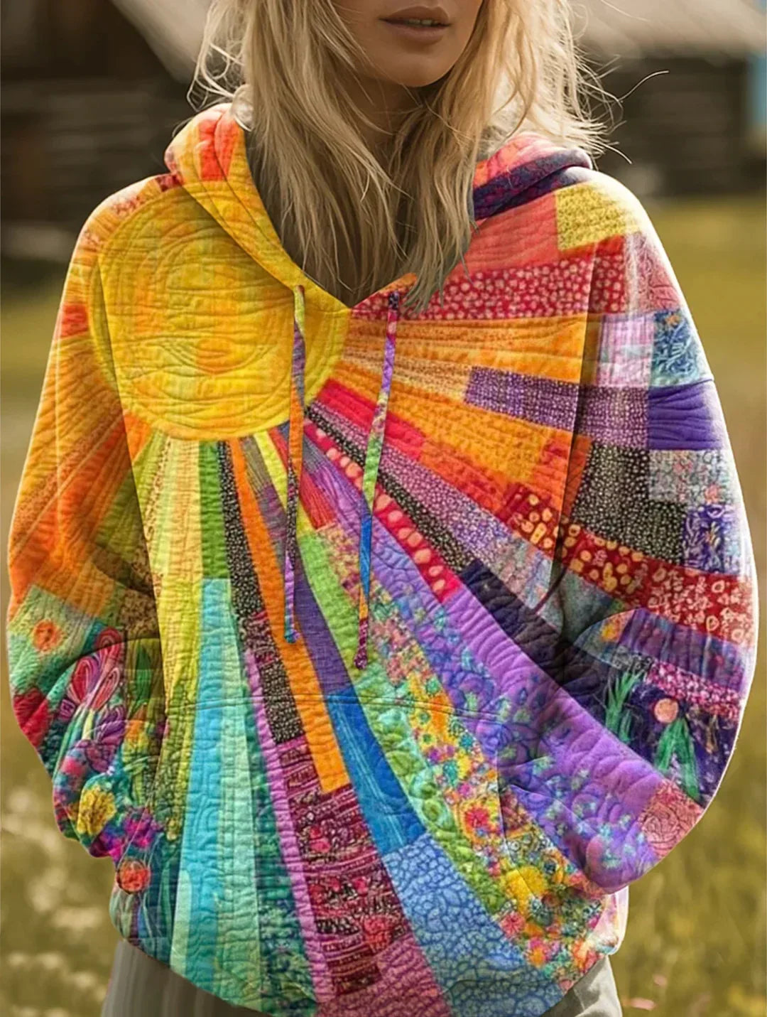 Chloé | Sweat à Capuche Stylé Imprimé Oversize