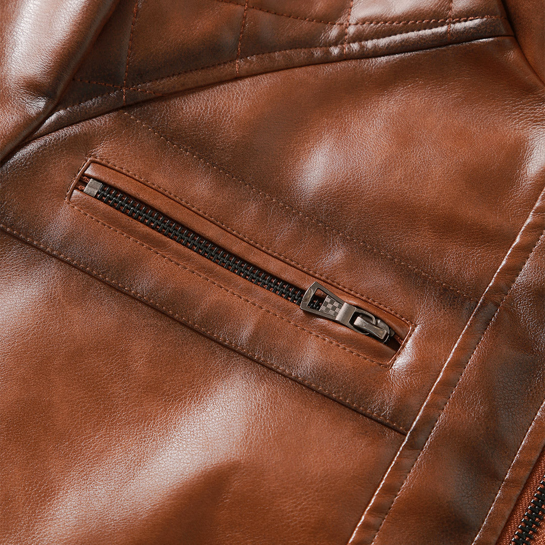 Nicolas - Veste Chic Racer Cuir