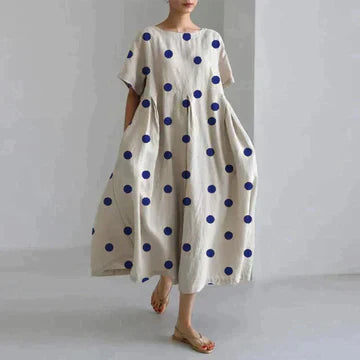 Gabrielle - Robe en coton - Respirant, Imprimé floral raffiné - Femme