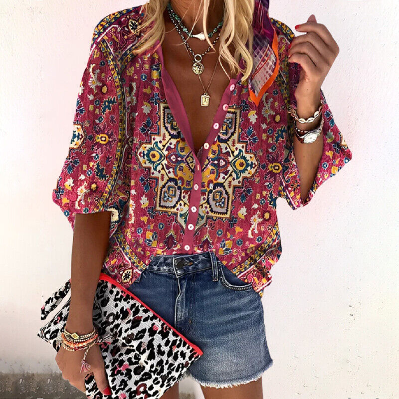 Marine - Blouse Bohème D'Été