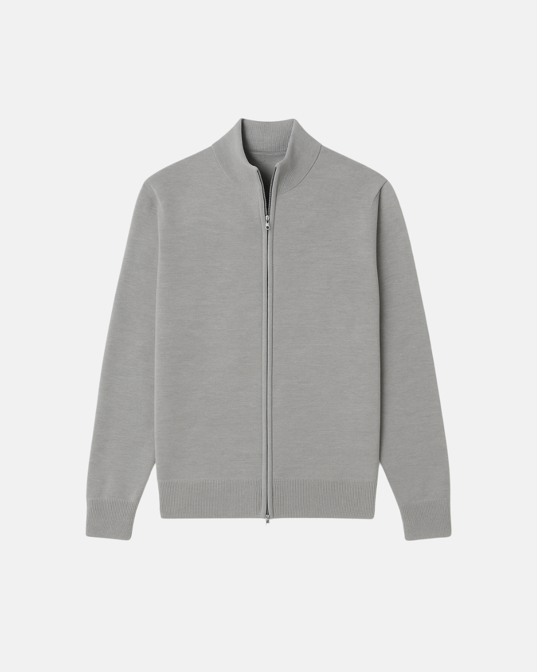 Vincent - Cardigan Élégant Zippé Col Montant