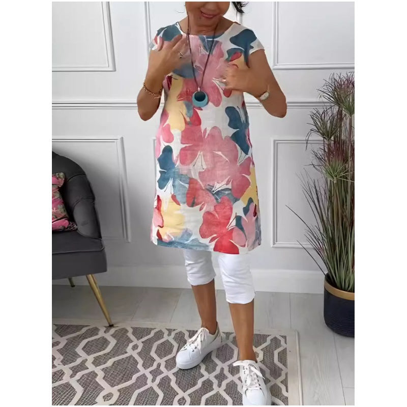 Robe Tunique Femme Fleurie - Diane