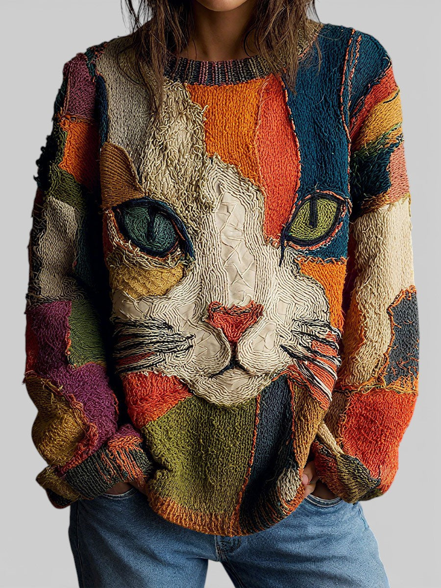Corinne | Pull Chic Chaud Chat Fantaisie