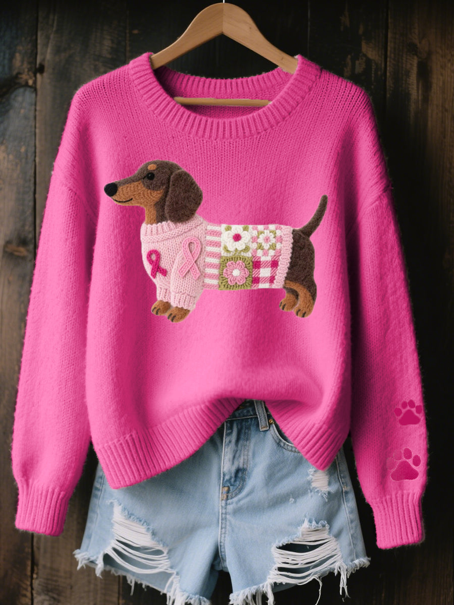 Pascale | Pull Chic Motif Teckel