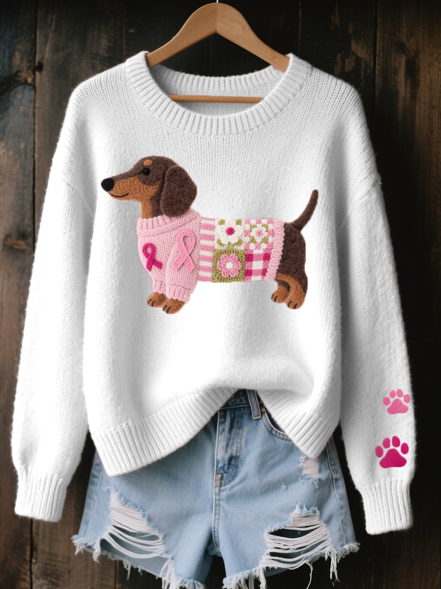 Pascale | Pull Chic Motif Teckel
