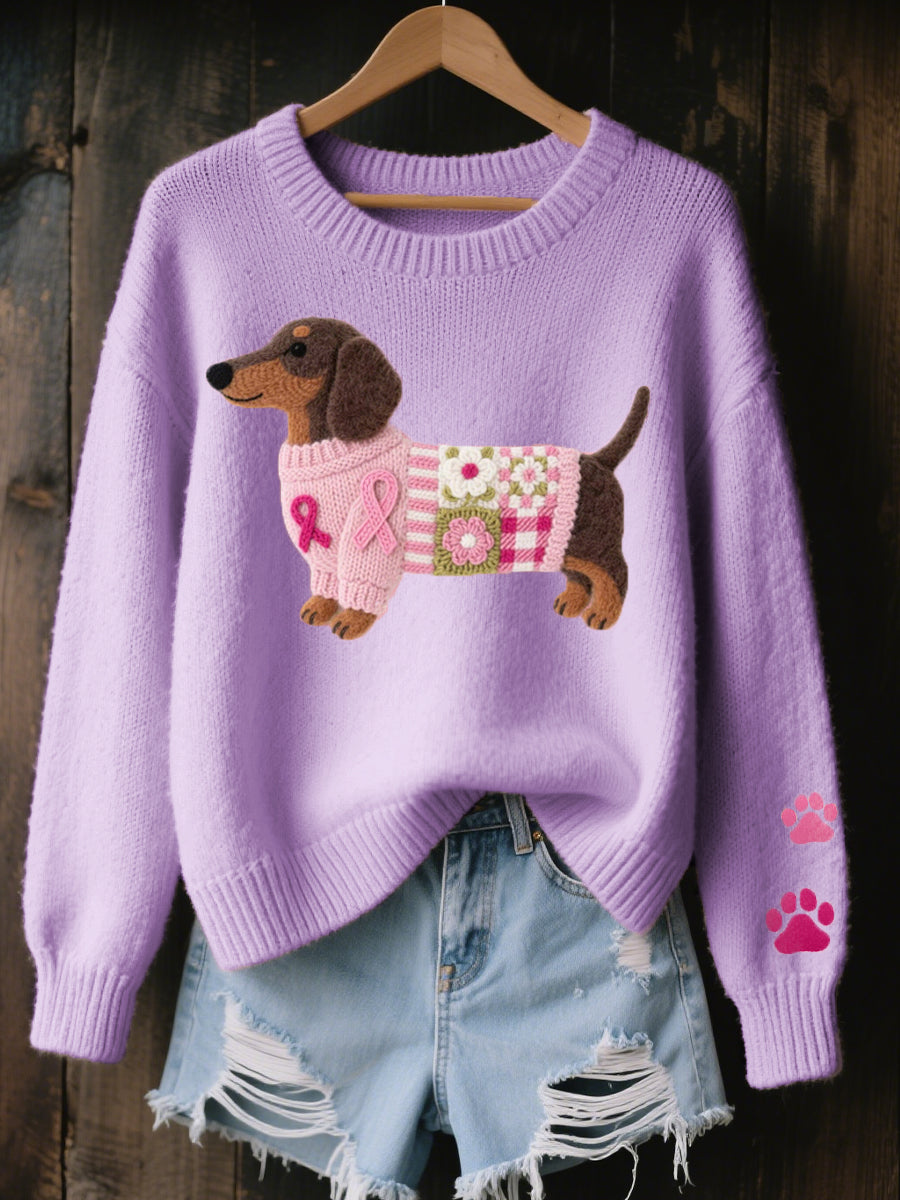 Pascale | Pull Chic Motif Teckel