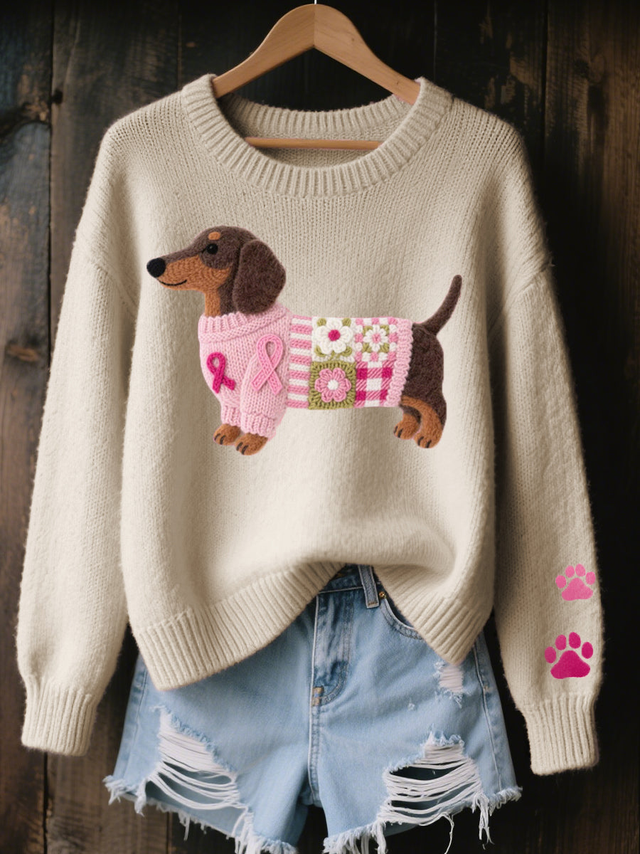 Pascale | Pull Chic Motif Teckel