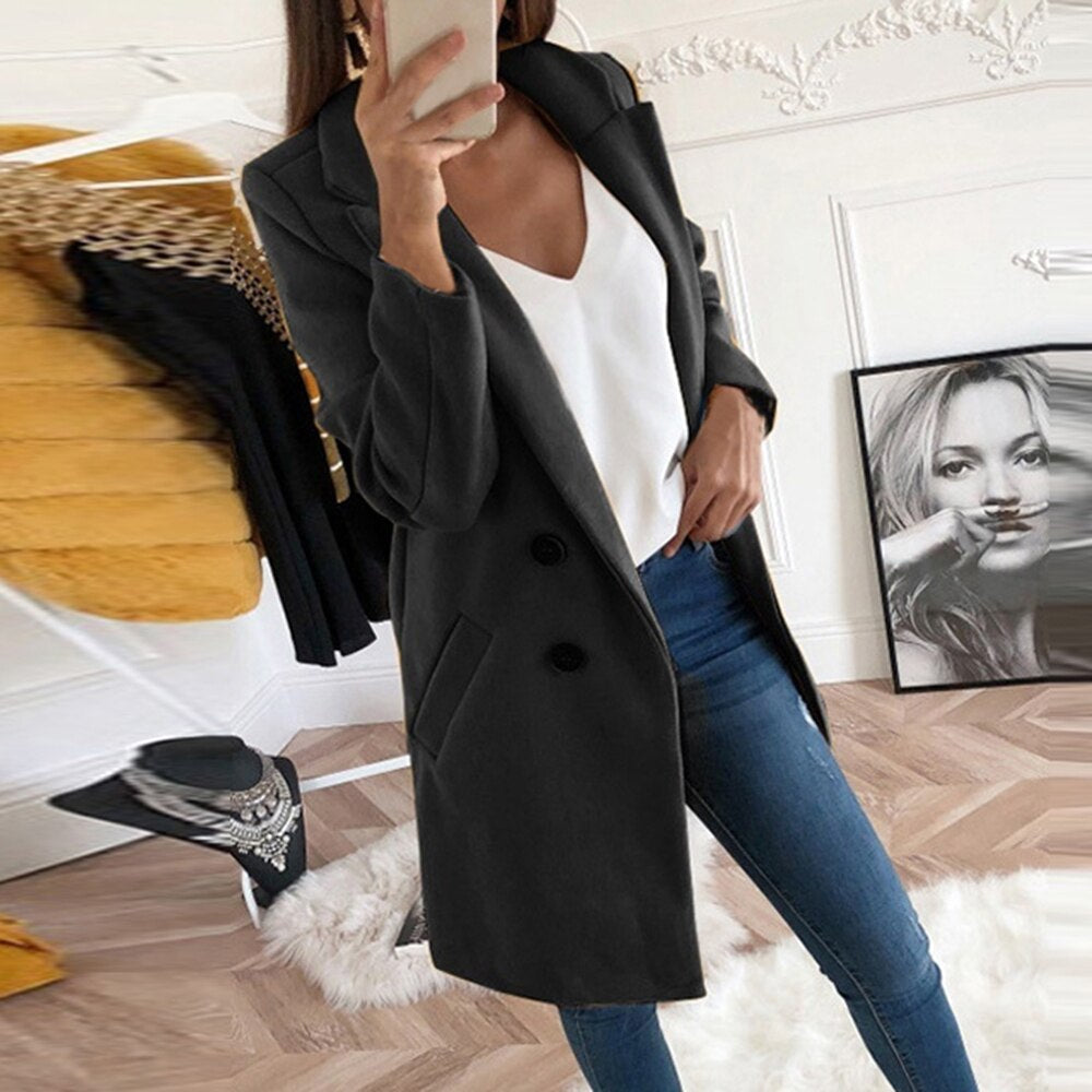 Delphine | Manteau Chic Laine Chaud