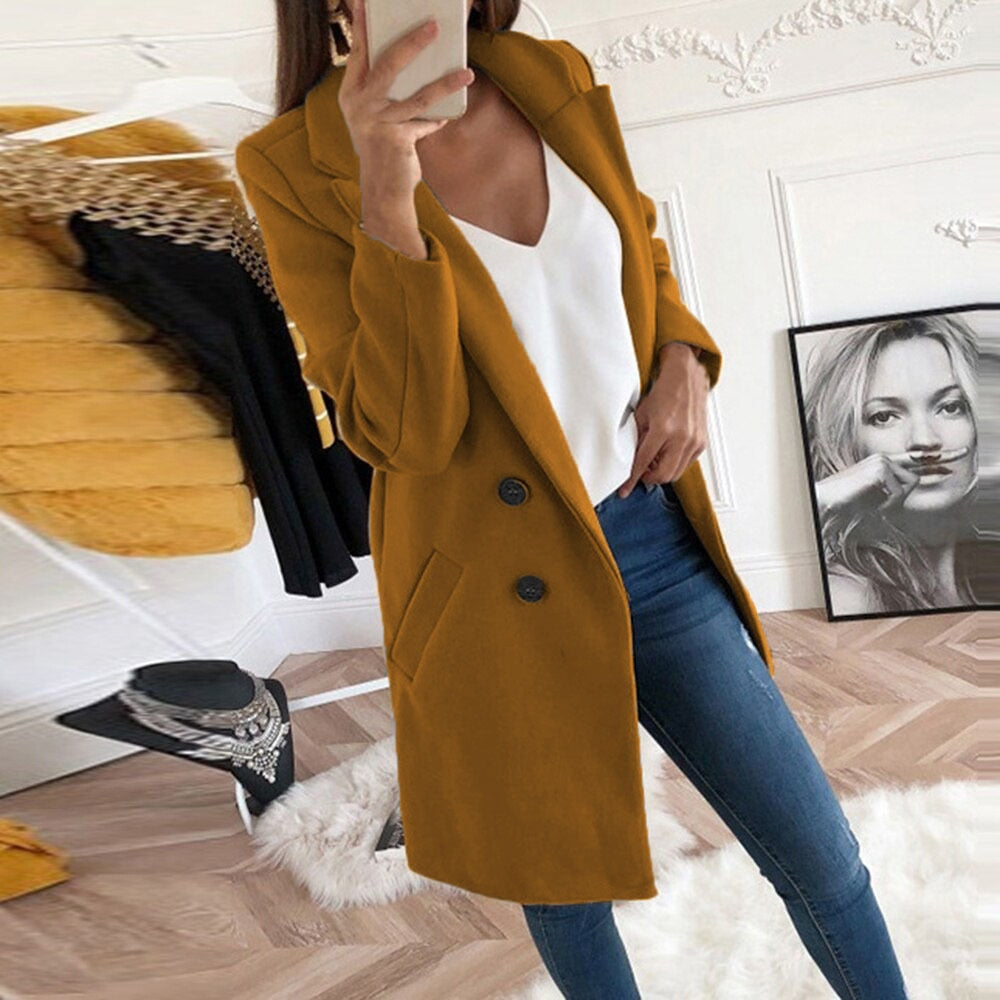 Delphine | Manteau Chic Laine Chaud