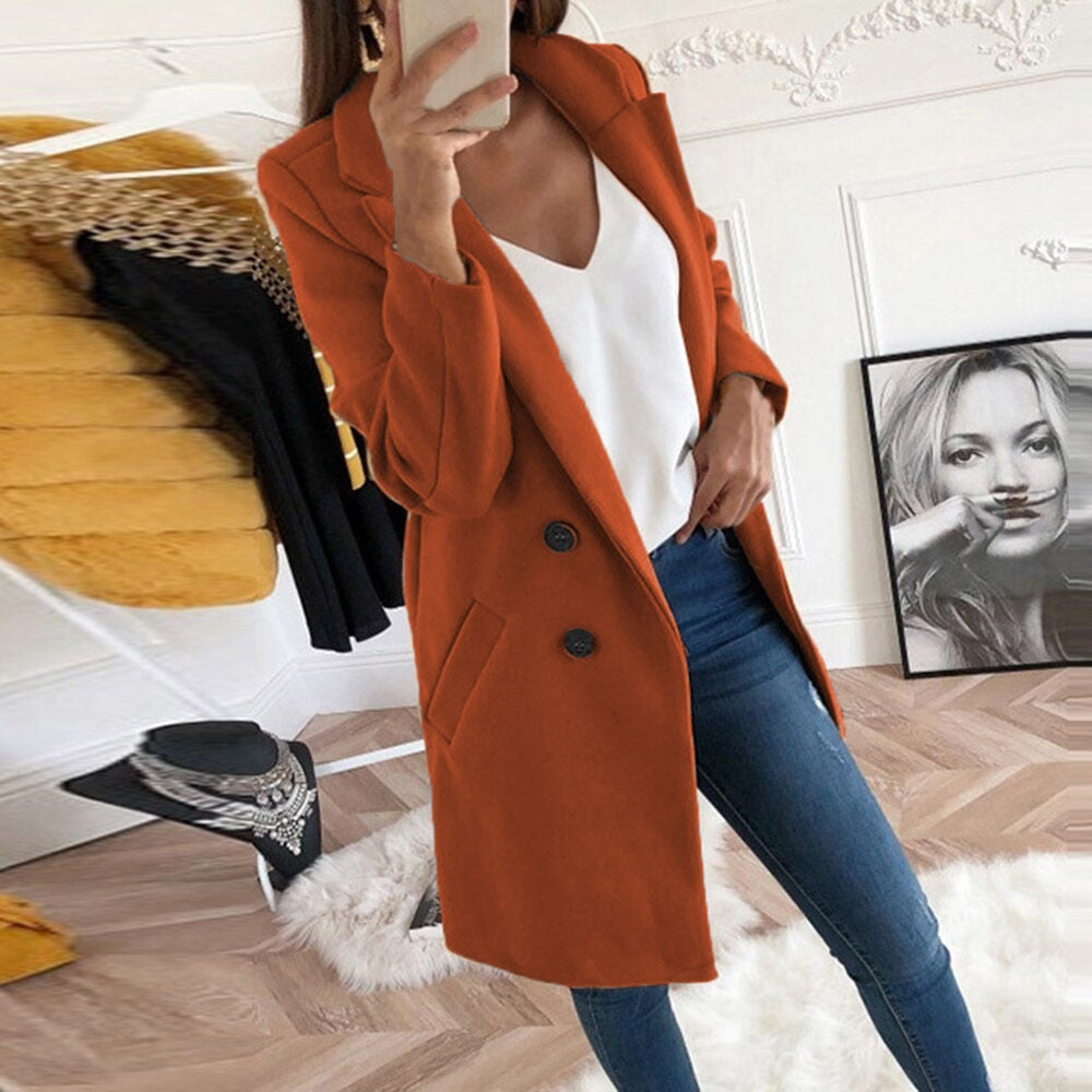 Delphine | Manteau Chic Laine Chaud