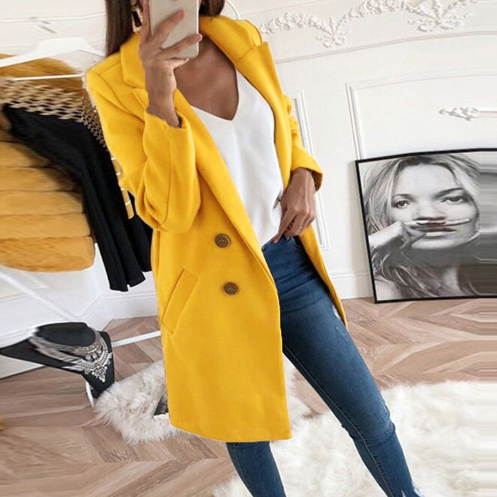 Delphine | Manteau Chic Laine Chaud