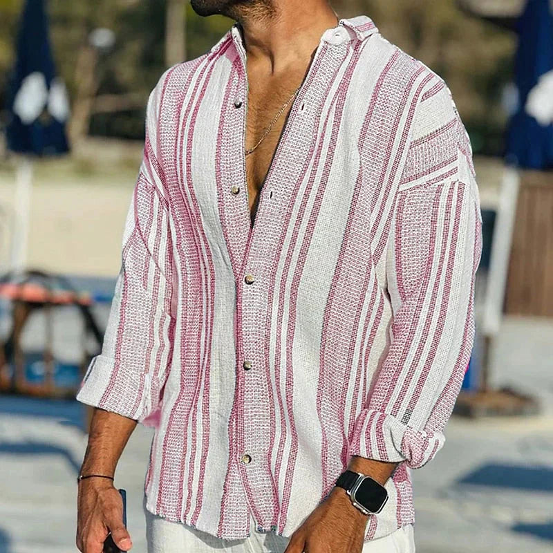 Thomas - Chemise Rayée Chic Homme