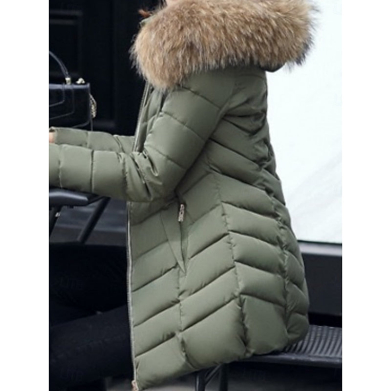Caroline - Parka Élégante Matelassée à Capuche