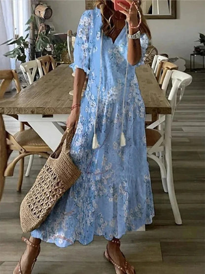 Morgane - Robe Longue Bohème Chic Femme