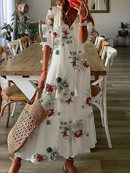 Morgane - Robe Longue Bohème Chic Femme