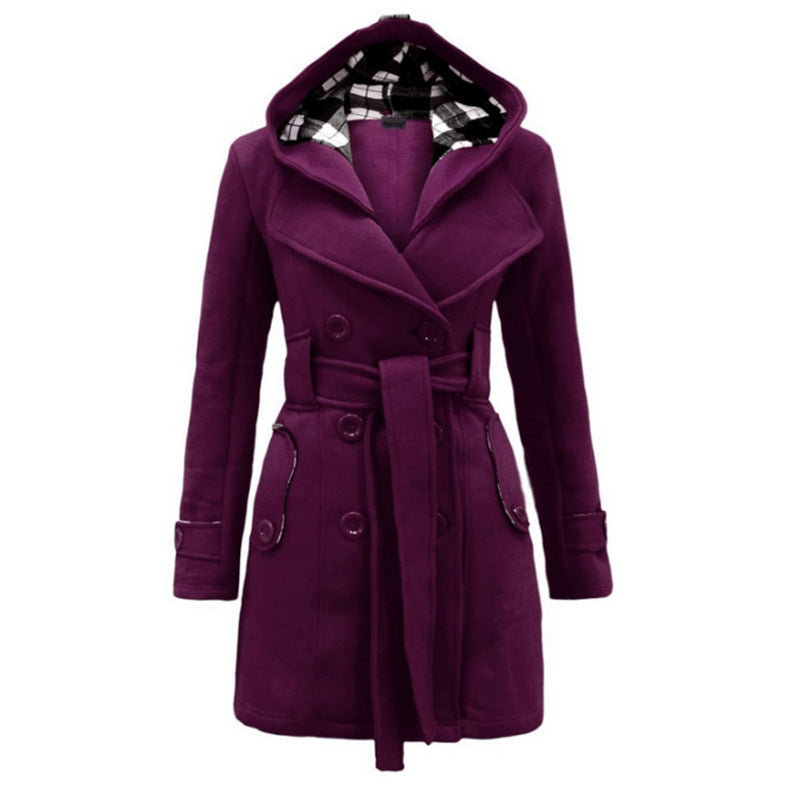 Véronique | Manteau Chic Mi-Long Ceinturé