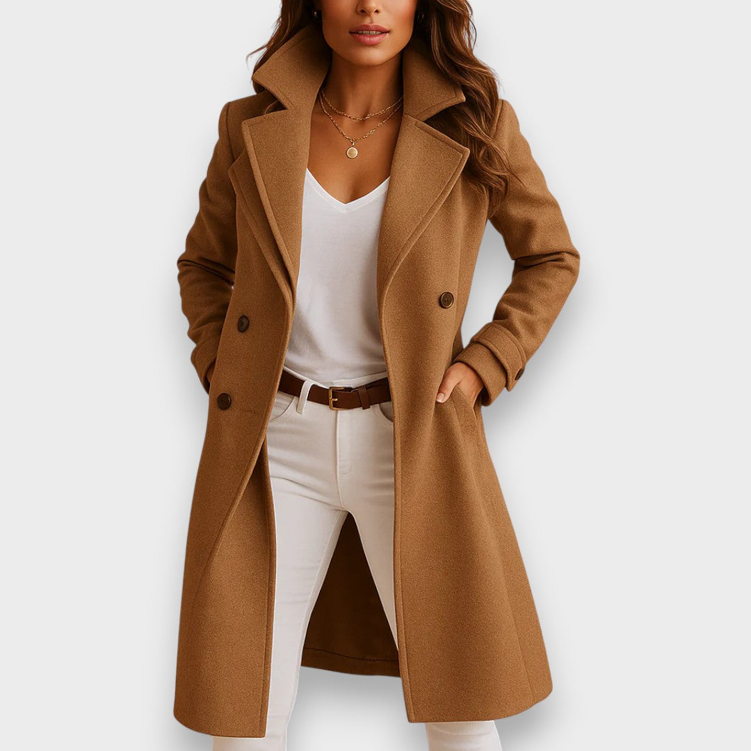Valérie | Manteau Élégant Cintré Laine