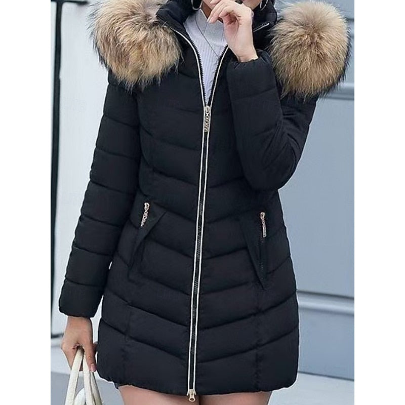 Caroline - Parka Élégante Matelassée à Capuche