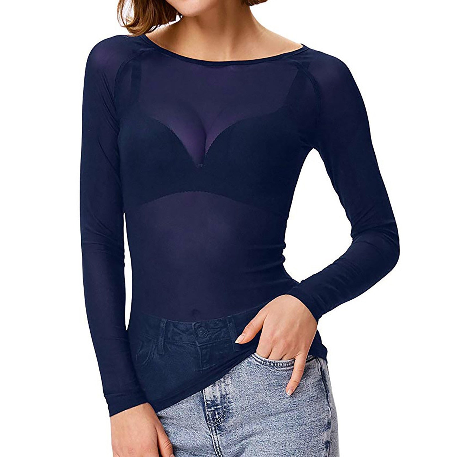 Nadia - Haut en Maille Élégant Manches Longues Femme