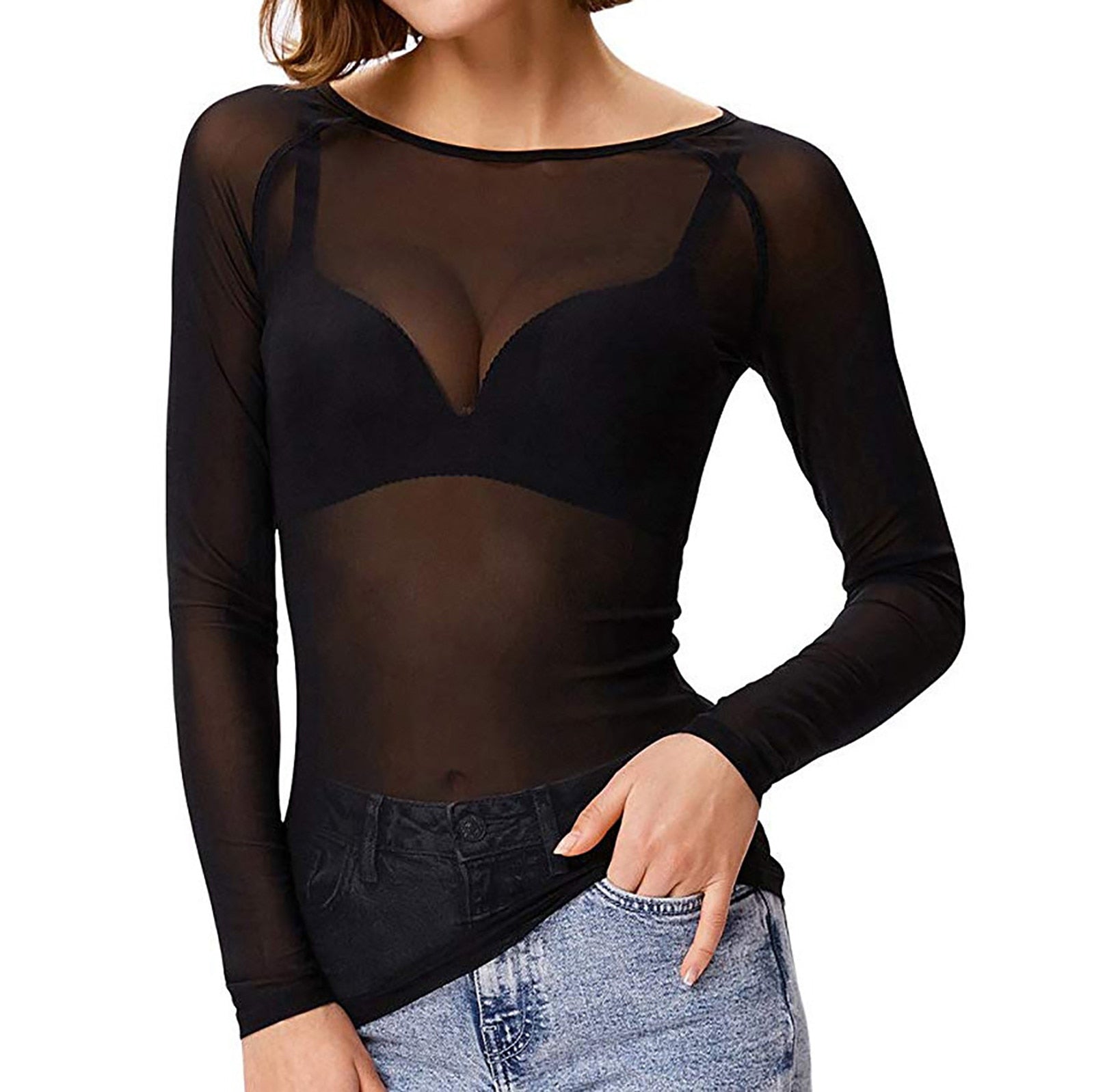Nadia - Haut en Maille Élégant Manches Longues Femme