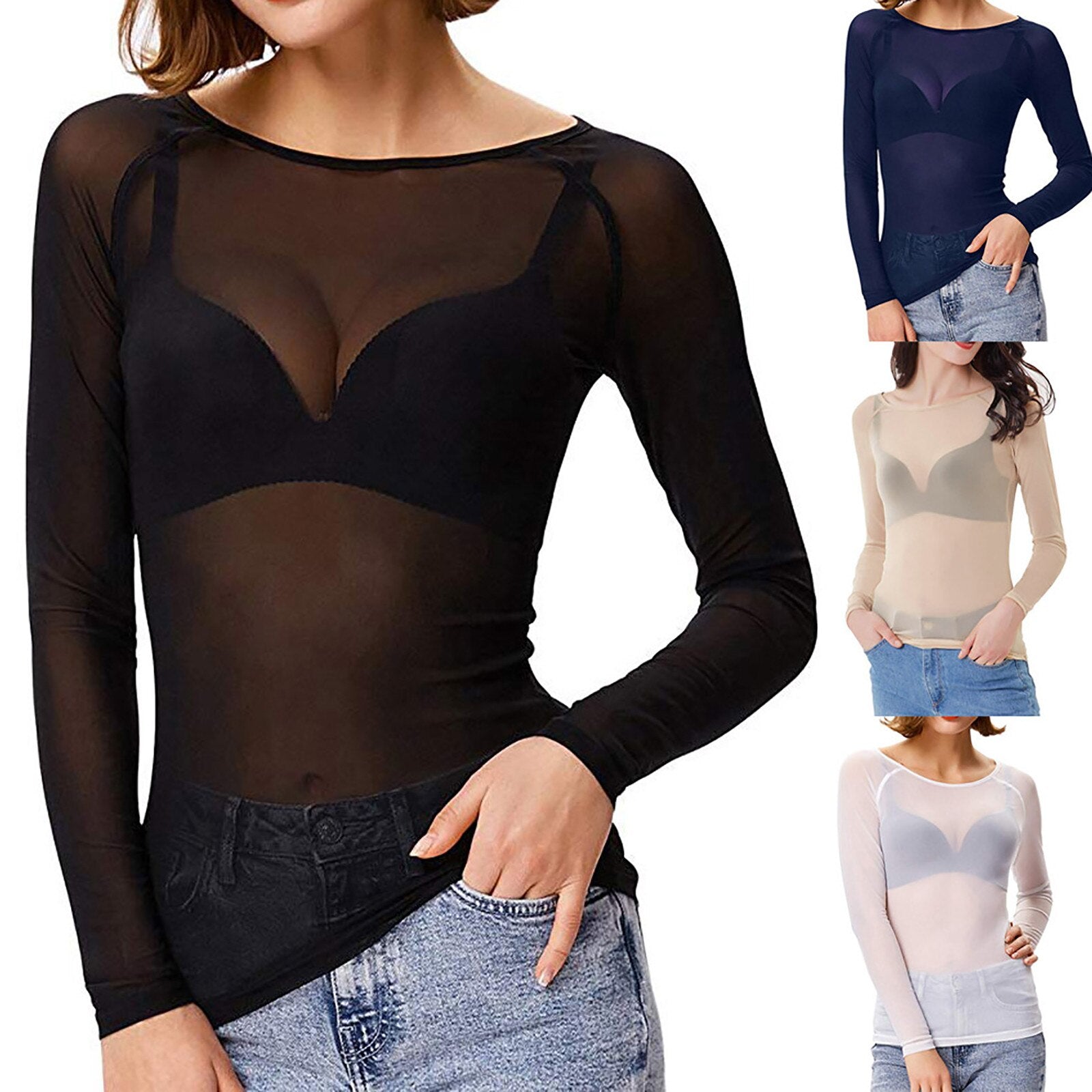 Nadia - Haut en Maille Élégant Manches Longues Femme