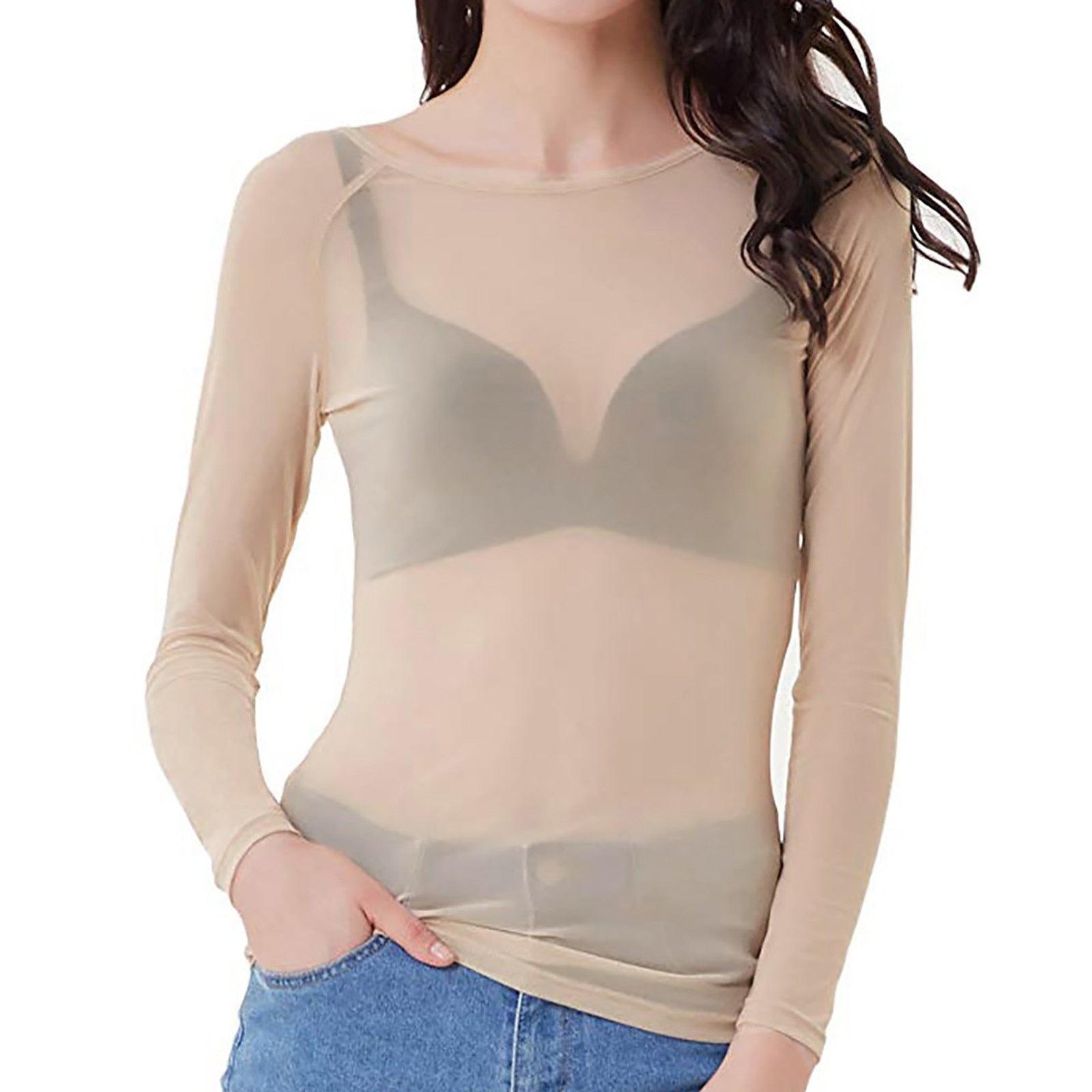 Nadia - Haut en Maille Élégant Manches Longues Femme
