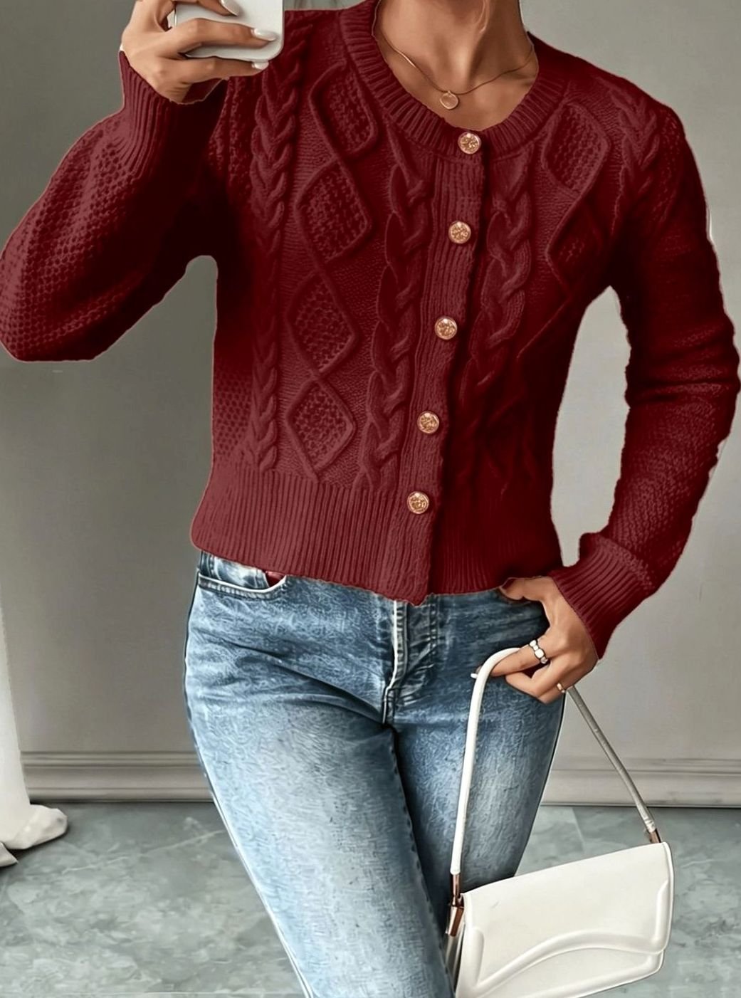 Céline - Cardigan Élégant Torsadé Boutonné