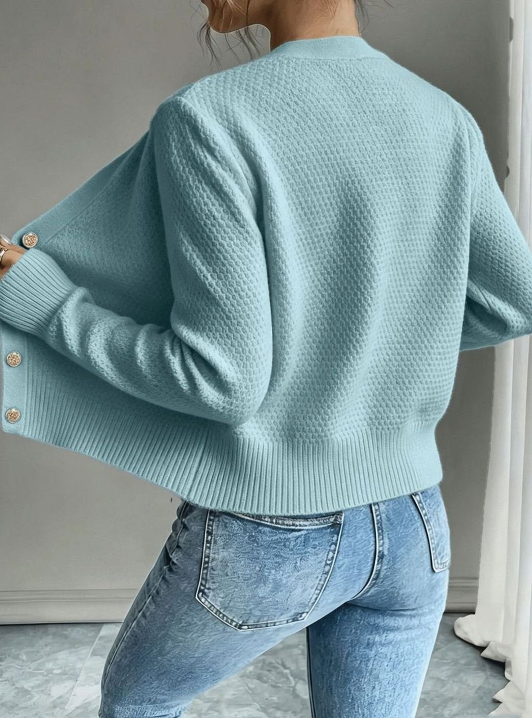 Céline - Cardigan Élégant Torsadé Boutonné
