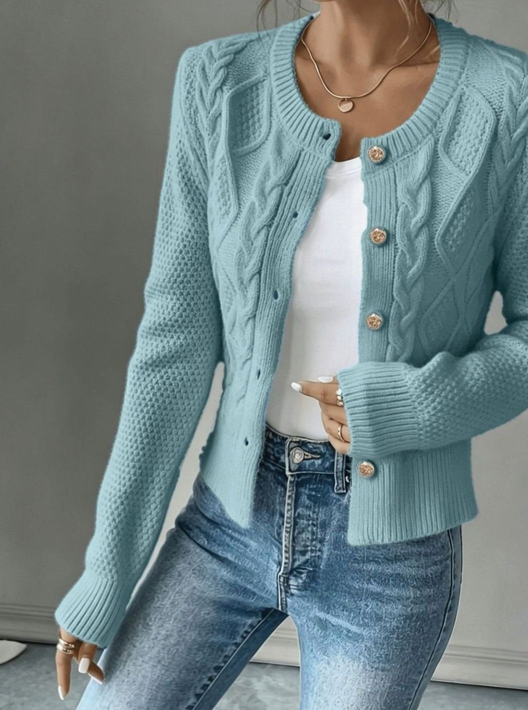 Céline - Cardigan Élégant Torsadé Boutonné