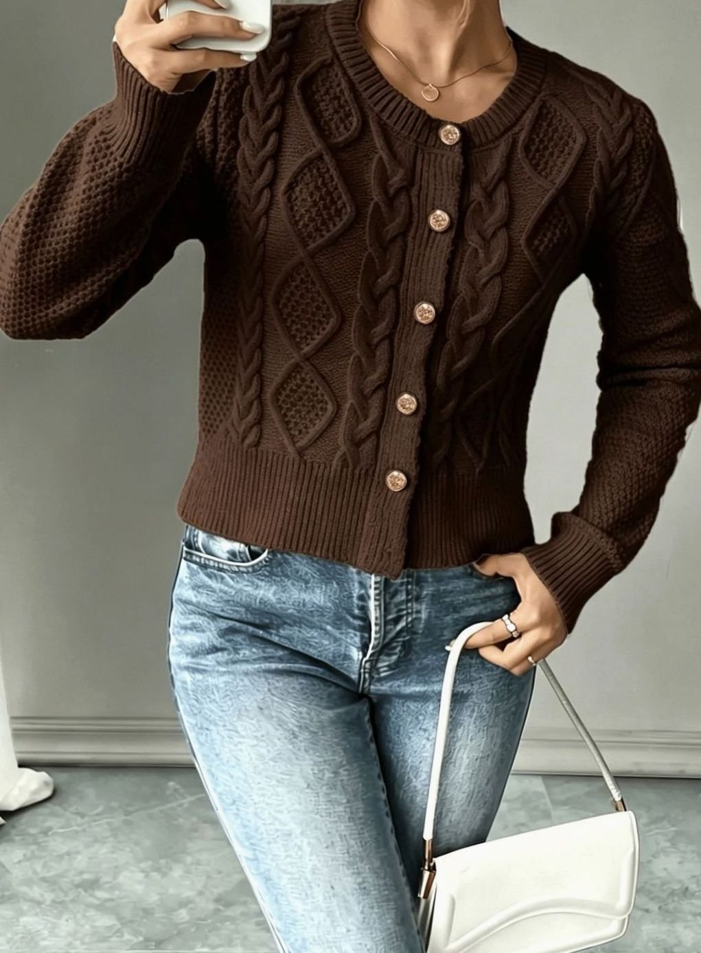 Céline - Cardigan Élégant Torsadé Boutonné