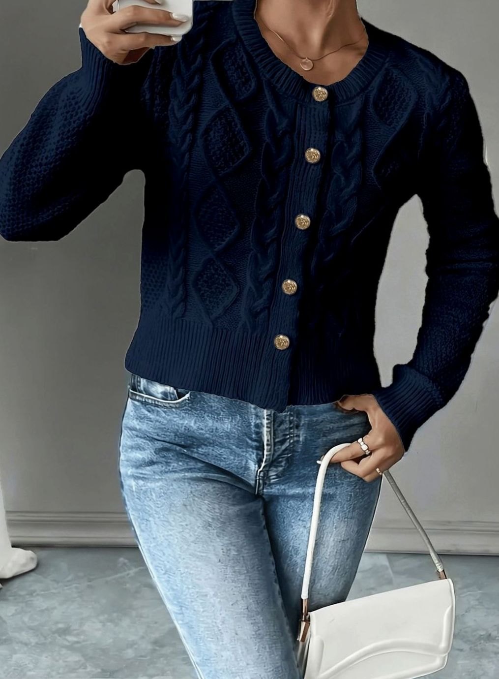 Céline - Cardigan Élégant Torsadé Boutonné