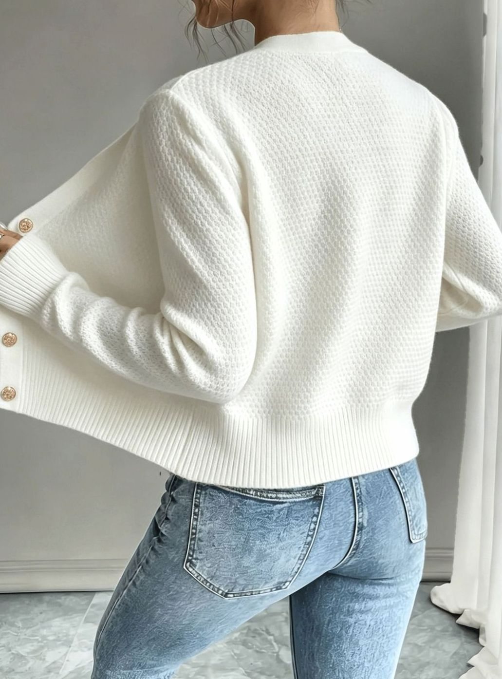 Céline - Cardigan Élégant Torsadé Boutonné
