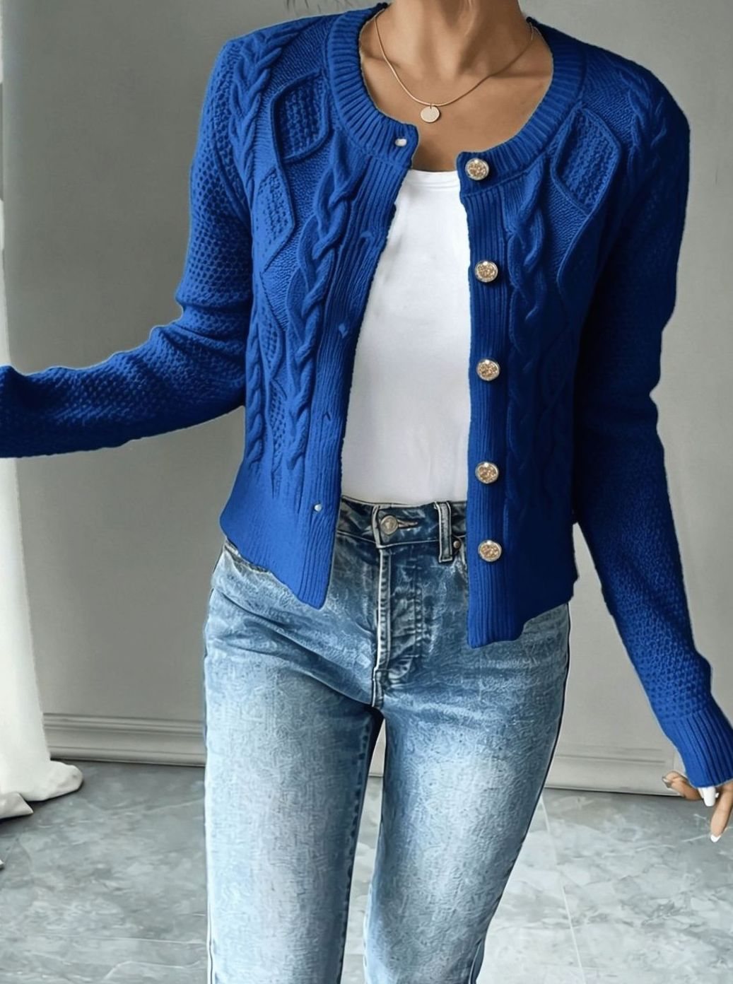 Céline - Cardigan Élégant Torsadé Boutonné