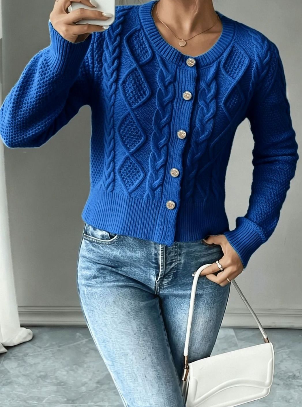 Céline - Cardigan Élégant Torsadé Boutonné