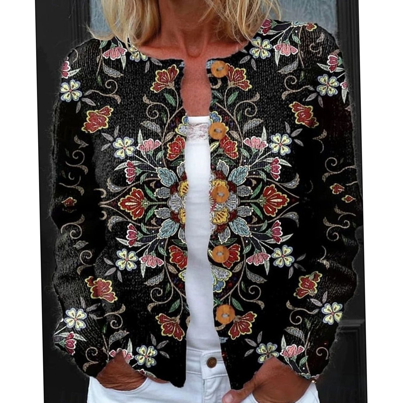 Priya - Cardigan Chic Vintage Fleuri