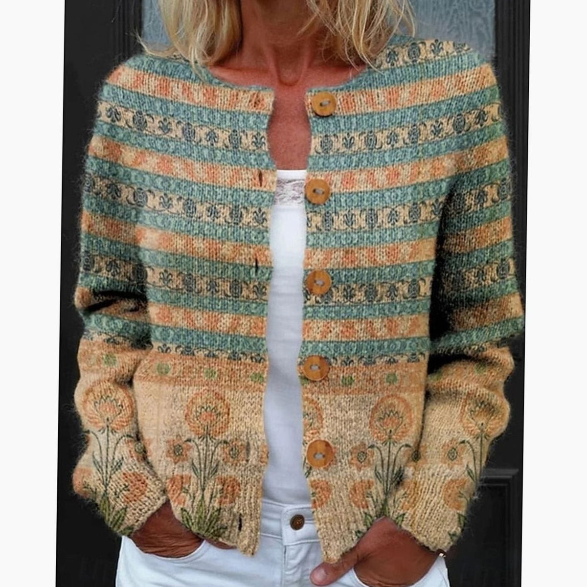 Priya - Cardigan Chic Vintage Fleuri