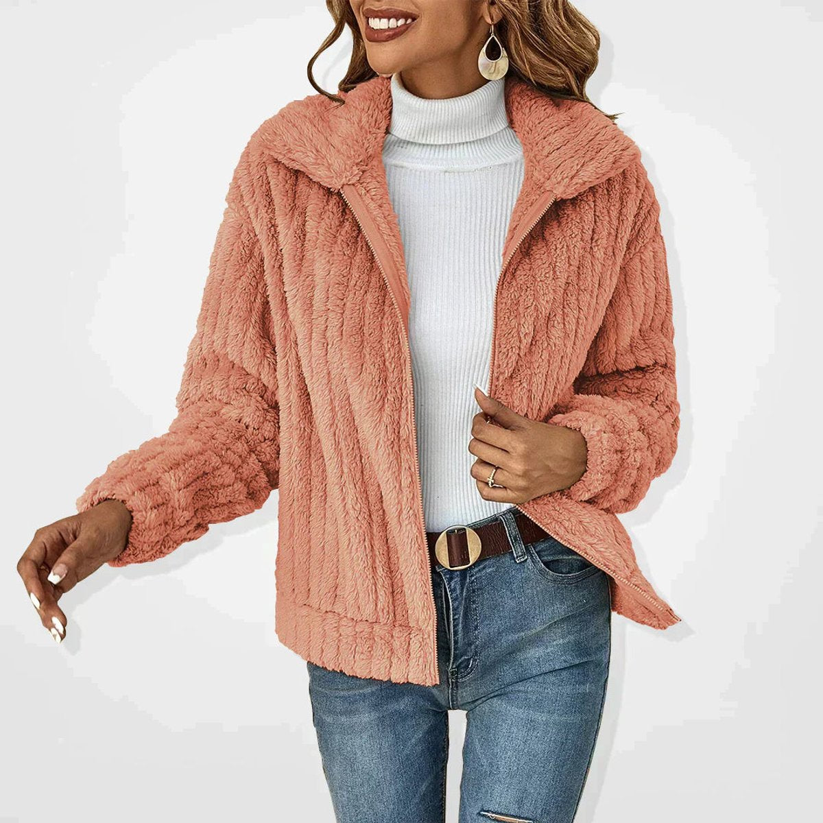 Delphine - Veste Chic Oversize Zippé