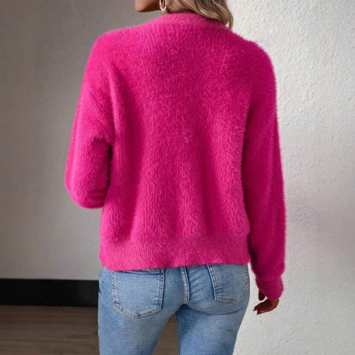 Valérie - Cardigan Élégant Grosse Maille Col V