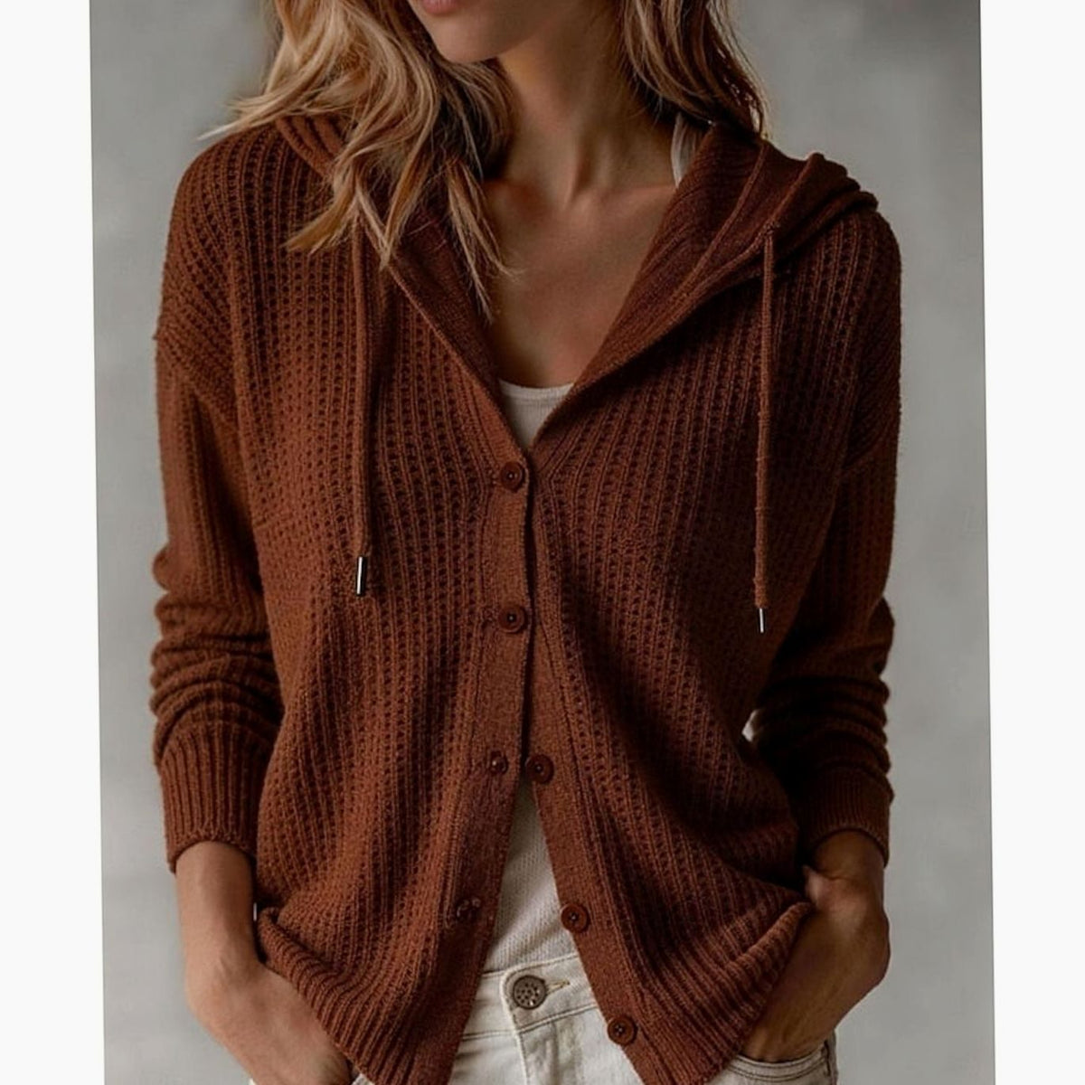Christine - Cardigan Élégant Capuche